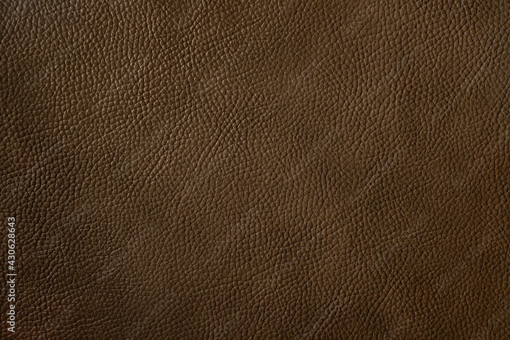 Fototapeta premium Dark brown leather texture background surface.