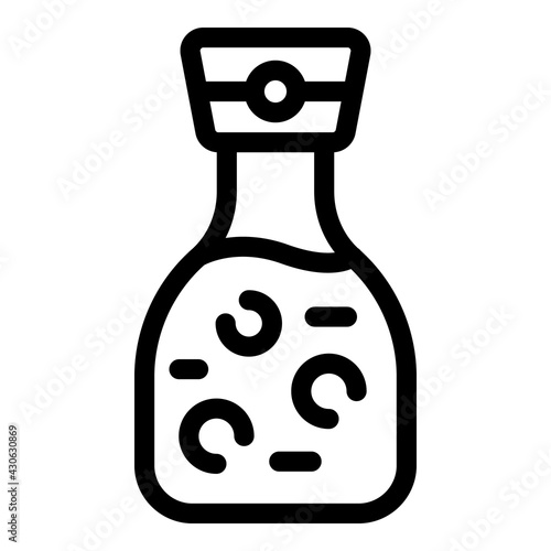 Natural soy sauce icon. Outline Natural soy sauce vector icon for web design isolated on white background