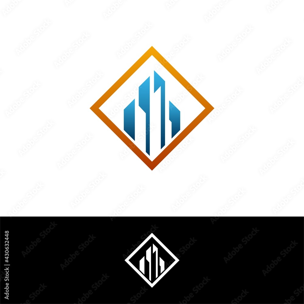 Modern Building logo design template vector Modern Building logo design template vector