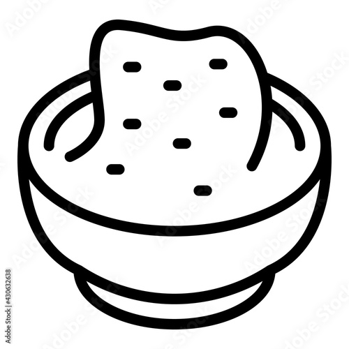 Vegan wasabi icon. Outline Vegan wasabi vector icon for web design isolated on white background