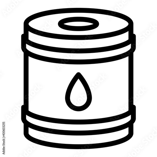 Kerosene tank icon. Outline Kerosene tank vector icon for web design isolated on white background