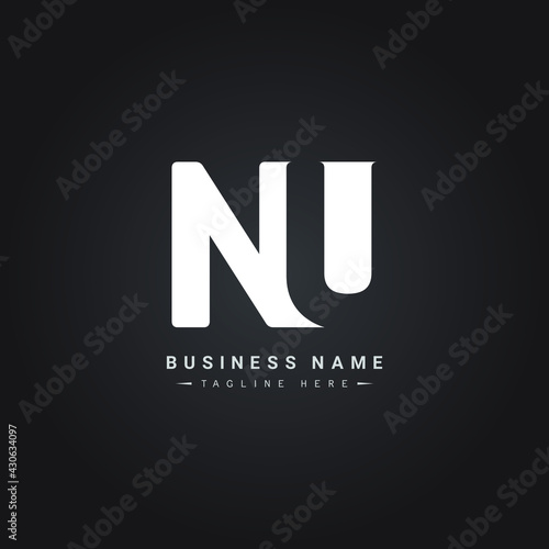 Initial Letter NU Logo - Minimal Business Logo
