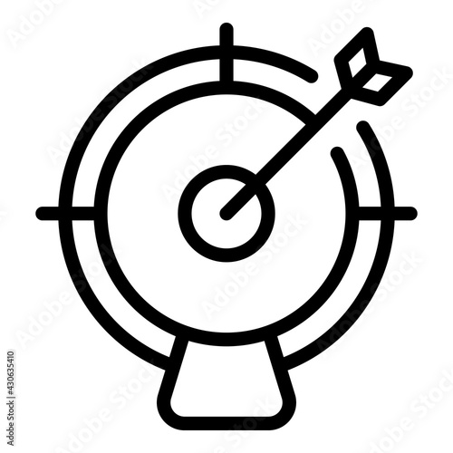 Goal realization icon. Outline Goal realization vector icon for web design isolated on white background