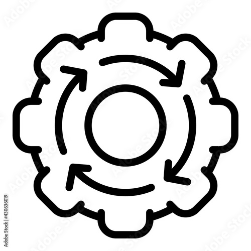 Implementation icon. Outline Implementation vector icon for web design isolated on white background