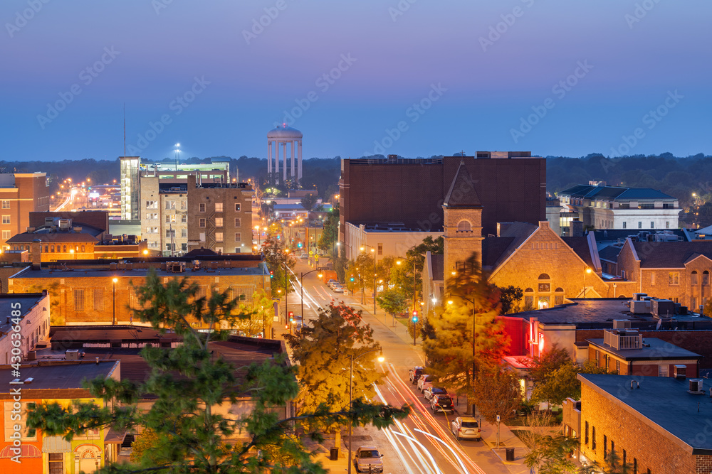 Columbia, Missouri, USA Downtown City Skyline