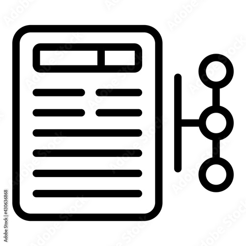 Plan realization icon. Outline Plan realization vector icon for web design isolated on white background
