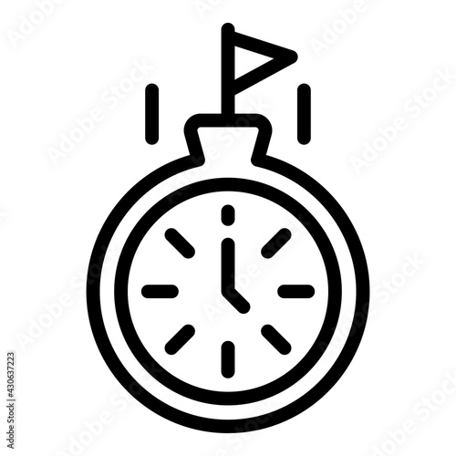 Time realization icon. Outline Time realization vector icon for web design isolated on white background