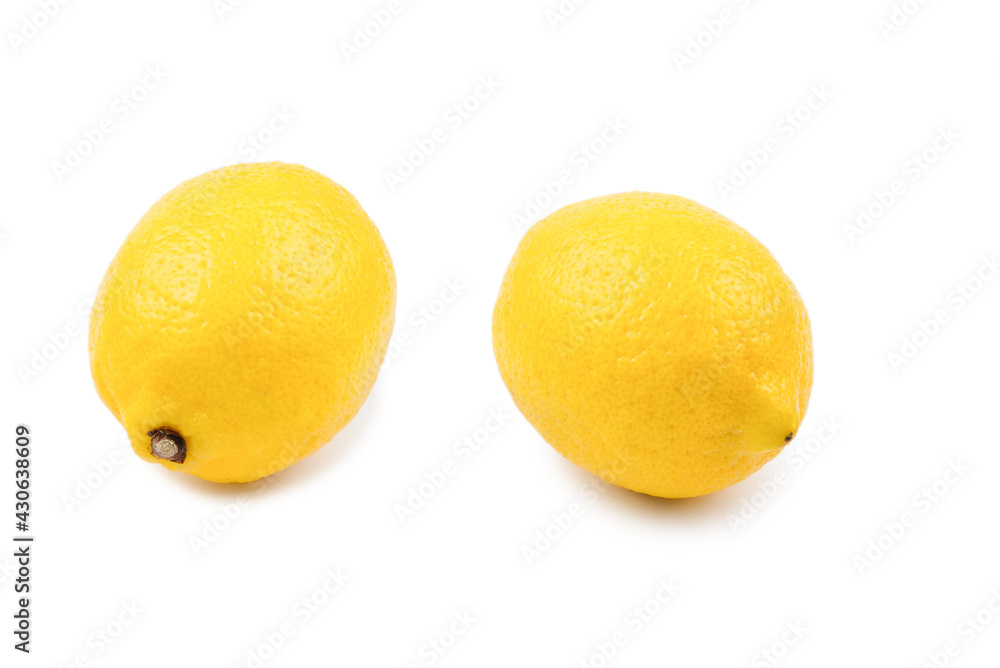 Lemon isolated on white background. Space for test or design. Lemon isolated on white background. Space for test or design.