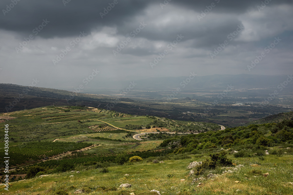 North Israel in cloudy weather near the Nimrod fortress