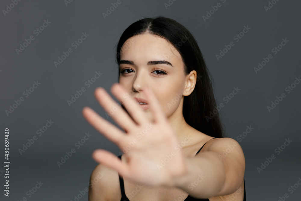 Young beautiful glamour woman face Young beautiful glamour woman face