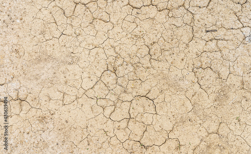Obraz na płótnie Brown dry soil or desert cracked ground texture background,land arid earth warming. w salonie