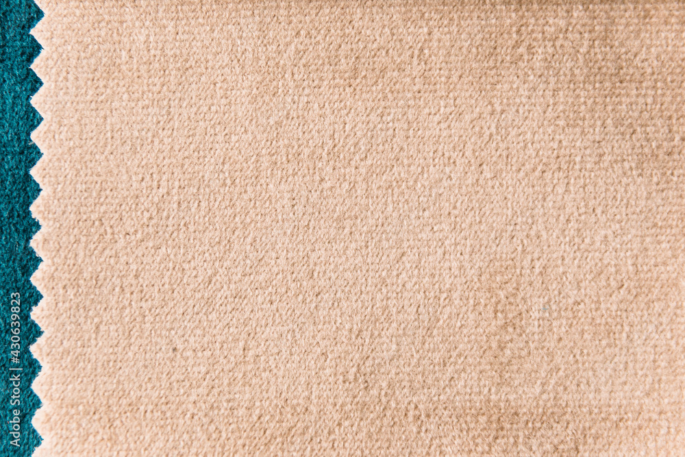 Wheat colour velour textile sample. Fabric texture background Wheat colour velour textile sample. Fabric texture background