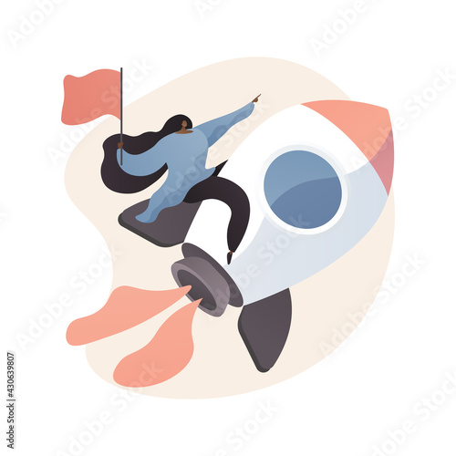 Boost in traffic abstract concept vector illustration.