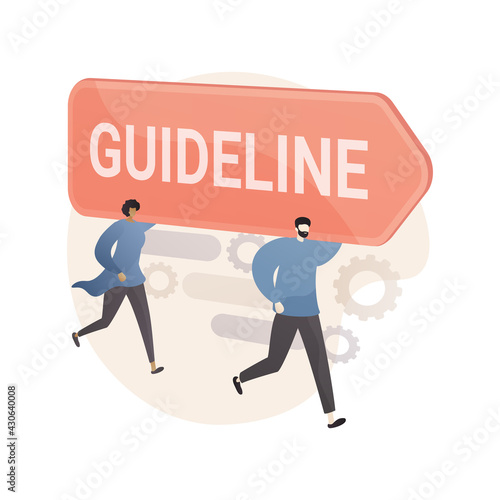 Brand communication guideline abstract concept vector illustration.