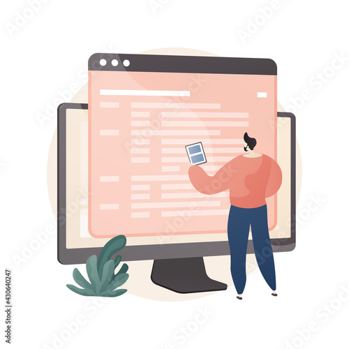 CMS development abstract concept vector illustration.