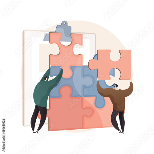 Project delivery abstract concept vector illustration.