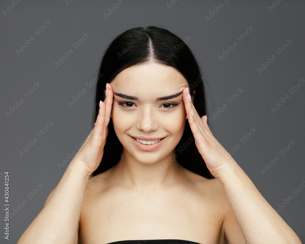 Young beautiful glamour woman face Young beautiful glamour woman face