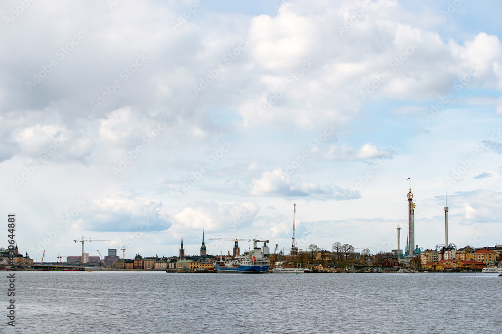 ship in the harbor, nacka, stockholm, sverige, sweden