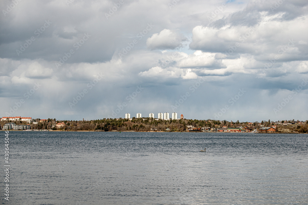 view of the city, nacka, stockholm, sverige, sweden
