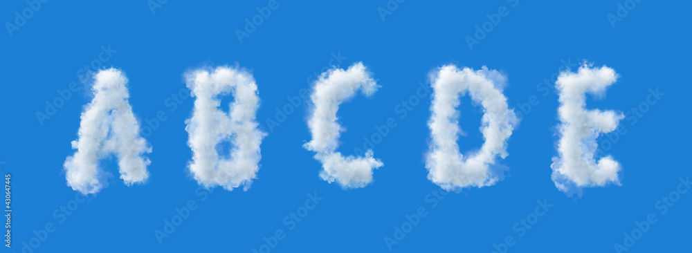 word made from clouds - obrazy, fototapety, plakaty 