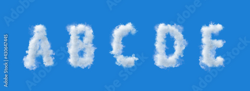 Canvas Print word made from clouds