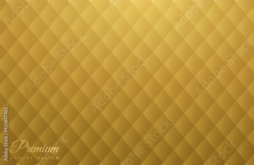 Beautiful gold abstract background with gold diamond abstract pattern. Business design. Shining background. 3D luxury flat style. Vector illustration of EPS 10.