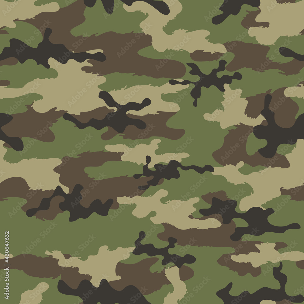 Fototapeta premium camouflage vector seamless print. Vector illustration for textiles.