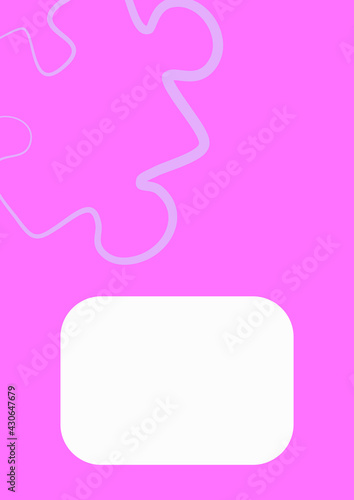 Vertical illustration format A4 - the design of the screen of the phone or tablet for inscriptions and photos