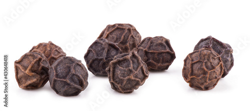Tableau sur toile Black pepper isolated on a white background