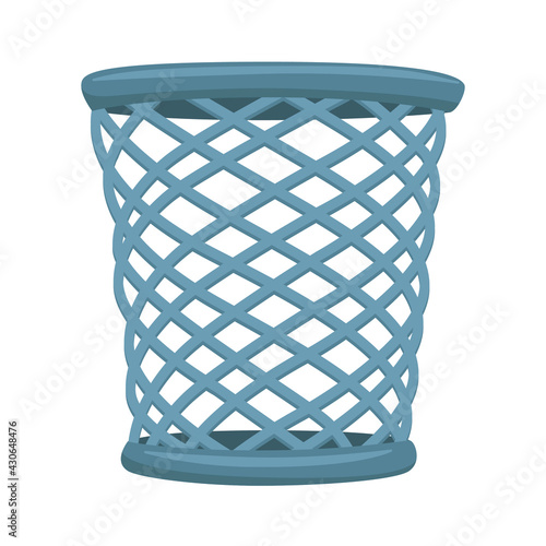 Paper Bin Sign Emoji Icon Illustration. Garbage Vector Symbol Emoticon Design Clip Art Sign Comic Style.