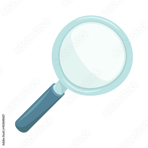 Magnifying Glass Sign Emoji Icon Illustration. Search Vector Symbol Emoticon Design Clip Art Sign Comic Style.