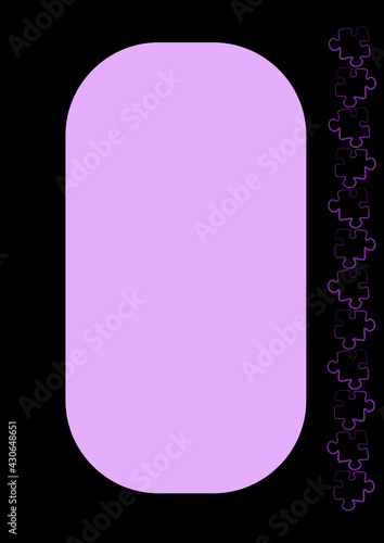 Vertical illustration format A4 - the design of the screen of the phone or tablet for inscriptions and photos