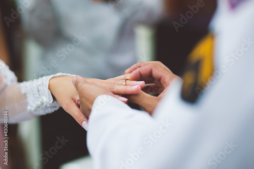 bride and groom wedding ring photo