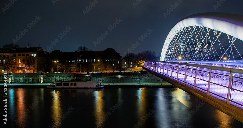 Obraz premium Kraków nocą