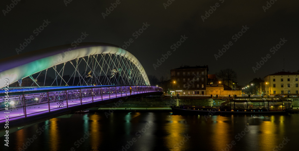 Obraz premium Kraków nocą