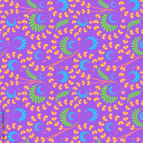 Seamless texture  pattern on a square background - flowers and leaves. Styling.