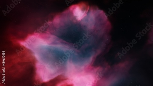 nebula gas cloud in deep outer space, colorful space background with stars, 3d render © ANDREI