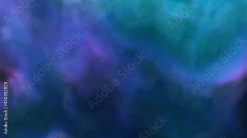 nebula gas cloud in deep outer space, colorful space background with stars, 3d render