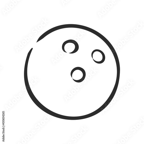 Bowling skittles and ball sketch vector illustration