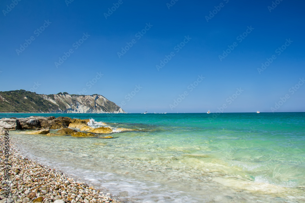 Portonovo beach-Sirolo, Monte Conero, Ancona, Marche, Italy, Europe.