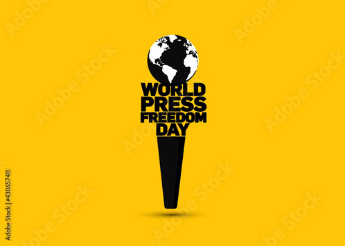 World press freedom day concept vector illustration. World Press Freedom Day or World Press Day to raise awareness of the importance of freedom of the press. End Impunity for Crimes against Journalism