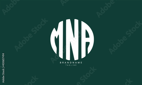 Alphabet letters Initials Monogram logo MNA, MN, NA