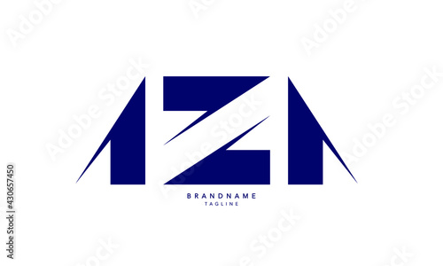 Alphabet letters Initials Monogram logo AZA, AZ, ZA photo