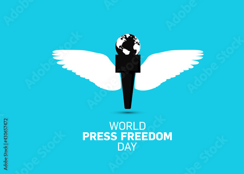World press freedom day concept vector illustration. World Press Freedom Day or World Press Day to raise awareness of the importance of freedom of the press. End Impunity for Crimes against Journalism