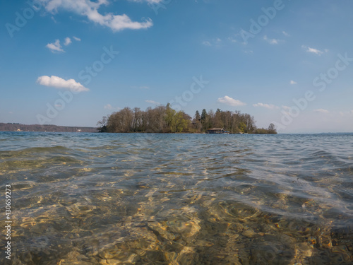 Crystal clear water of lake "Starnberger See" in Bavaria - Germany