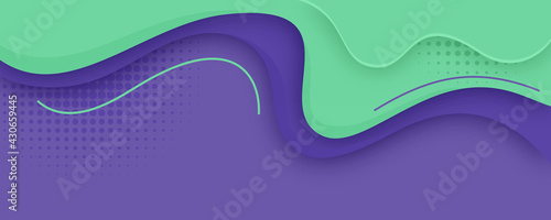 New bright colors green and purple abstract modern background futuristic graphic energy sound waves technology concept hand drawn doodle waves dynamic green shapes in summer colors.