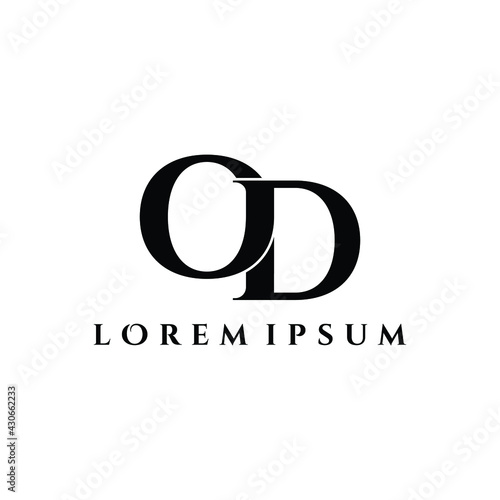 Letter OD luxury logo design vector