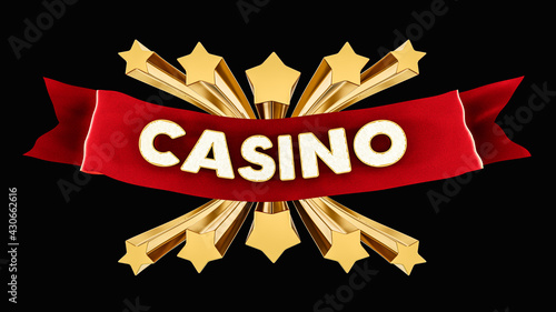 Canvas Print 3d Rendering Casino Among the Stars
