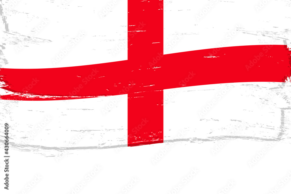 Obraz premium Flag of England, banner with grunge brush