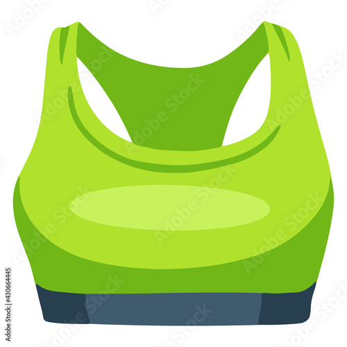 Top for fitness. Tracksuit upper. For fitness and yoga classes. Cartoon style.
